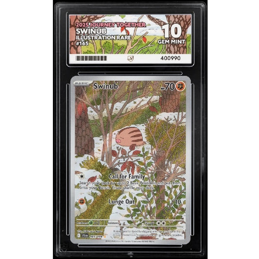 2025 Pokemon Journey Together Swinub 165/159 Ace Gem Mint 10 Preowned