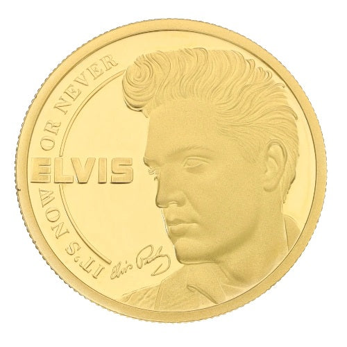 Elvis Now Or Never 9kt Coin London Mint 8.1g Preowned