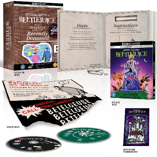 4K Blu-Ray - Beetlejuice (15) Collector's Edition Patch, Chalk & Poster (15) Preowned