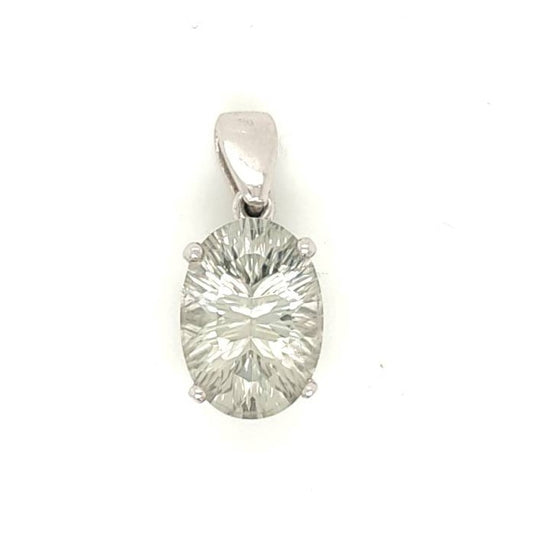 925 Silver Pendant with Clear Stone 2.7g Preowned