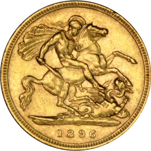 Gold Half Sovereign - Victoria - Old Head - 1893-1901