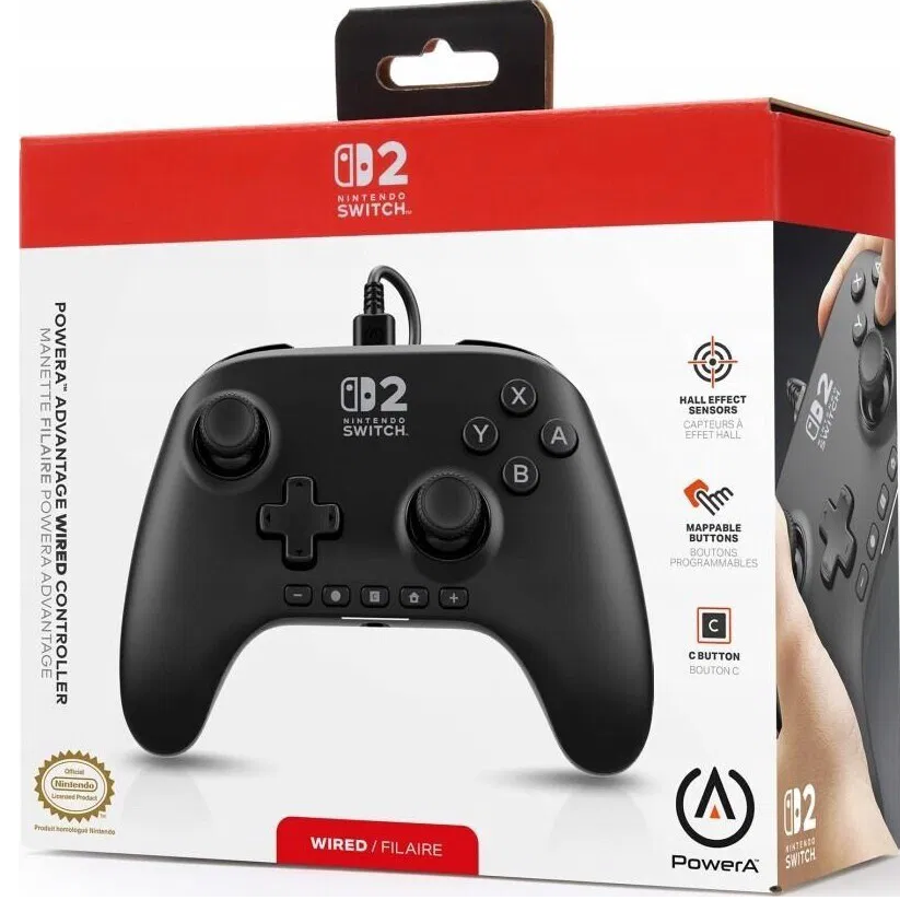 PowerA Switch 2 Wired Controller Black Grade A Preowned