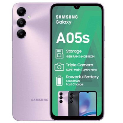 Samsung Galaxy A05s 64GB Dual Sim Unlocked Violet Grade B Preowned