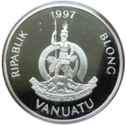 Vanuatu "50 Vatu" Golden Wedding Elizabeth II Coin Preowned