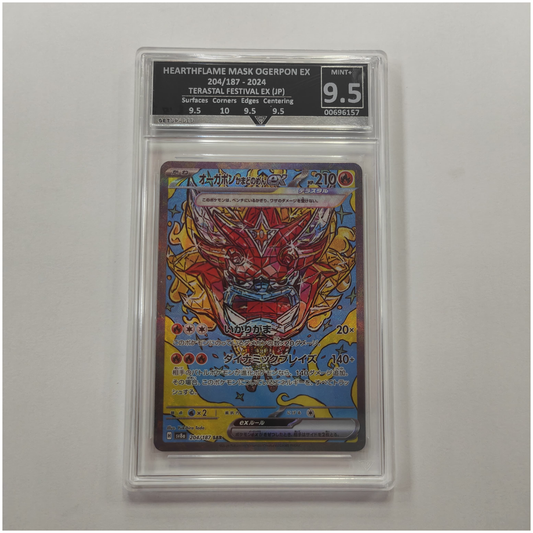 2024 Pokemon Terastal Festival Ex Hearthflame Mask 204/187 Get Graded Mint 9.5 Preowned