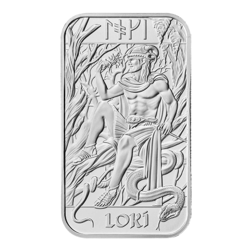 Royal Mint 1oz 999.9 Fine Silver Bar Norse Gods Series Loki Preowned