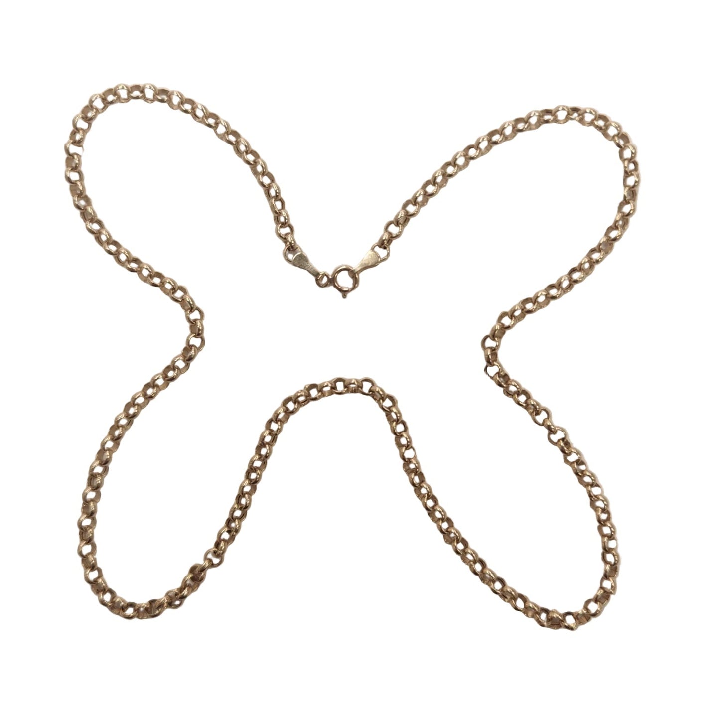 9ct Gold Belcher Chain 18" Approx 3.3g Preowned