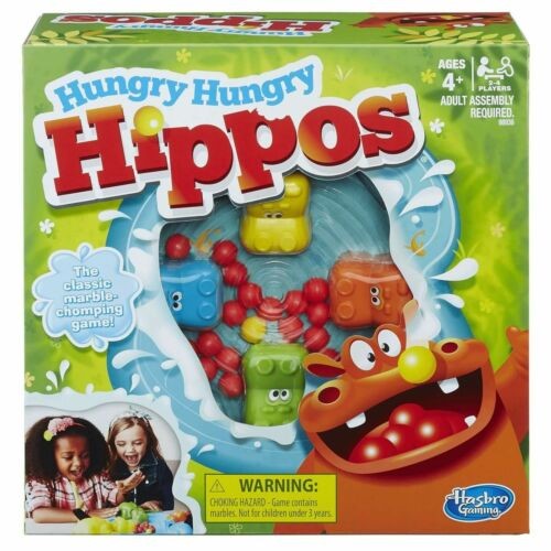 Hasbro - Hungry Hungry Hippos (3+) Preowned