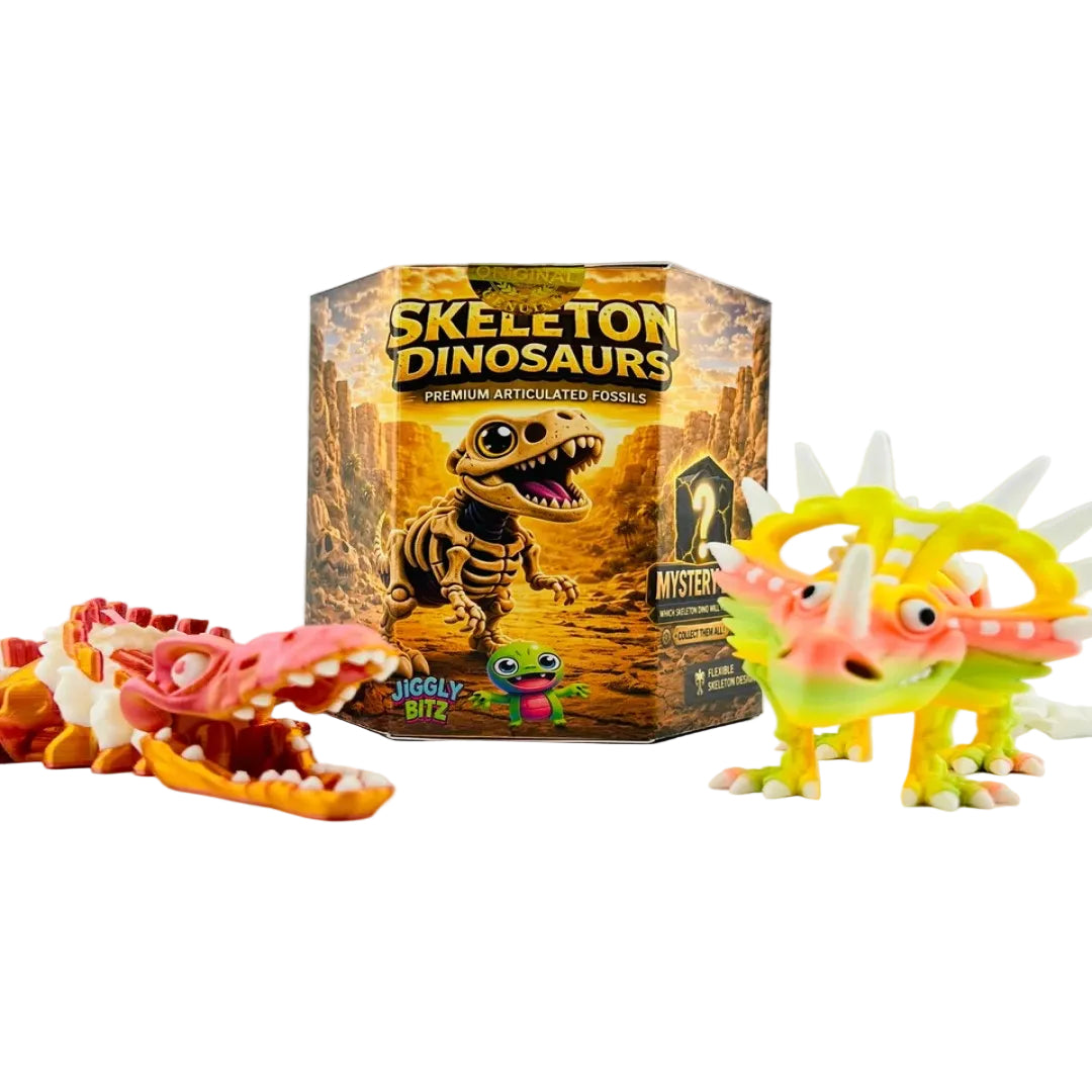 Jiggly Bitz - Skeleton Dinosaurs Mystery Box (3+) Sealed