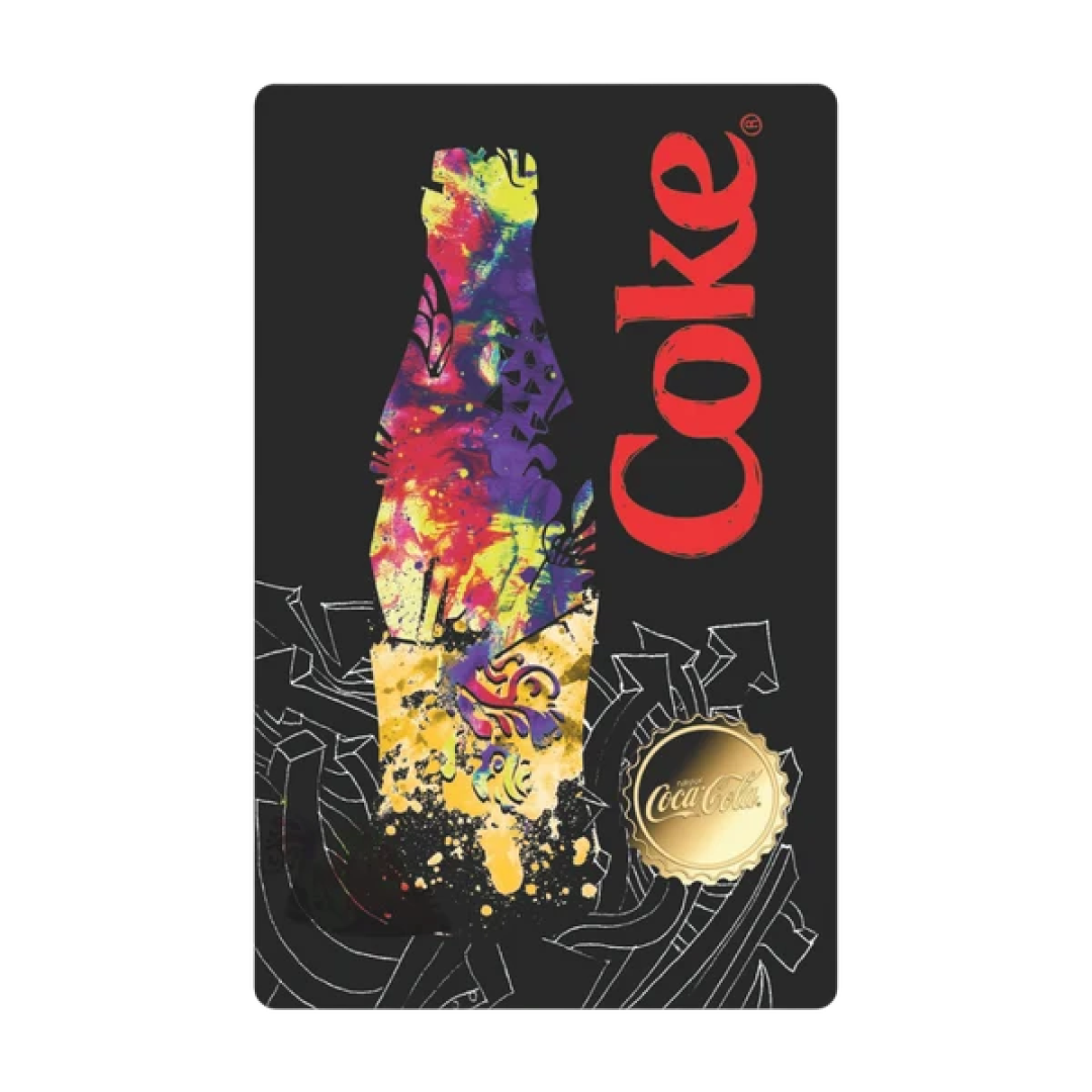 Coca-Cola Pop Art Bottle Cap Goldcard - Gold Gift