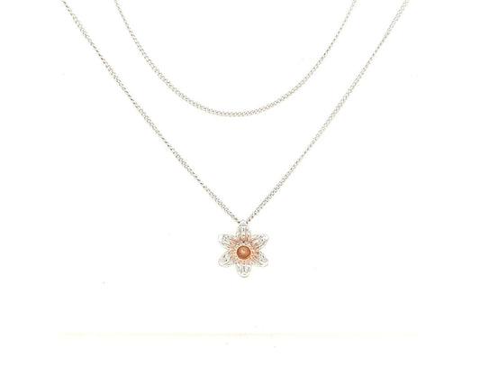 925 Silver Necklace with Clogau Daffodil 22" 4.9g Preowned