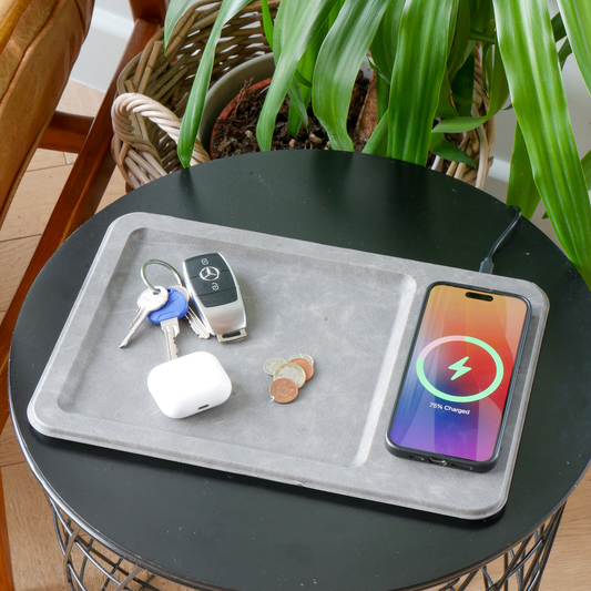 Steepletone Wireless Charging Leather Tray