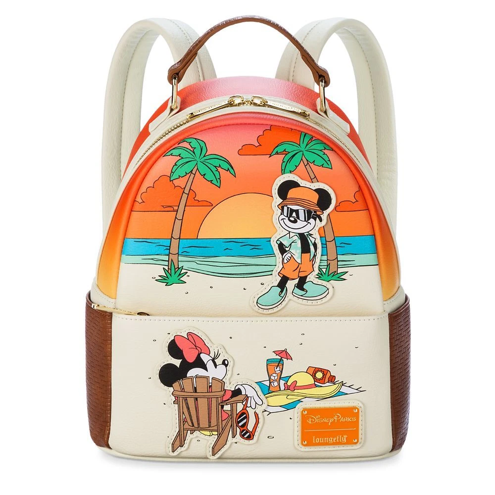 Disney Loungefly - Mickey & Minnie Mouse At The Beach Mini BackPack Preowned