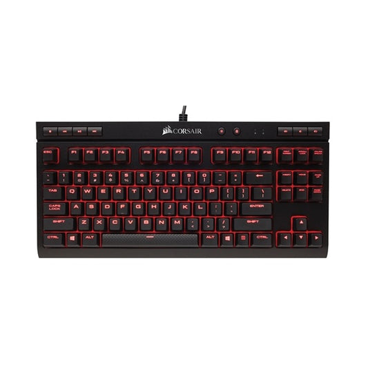 Corsair K63 Red Mechanical USB Keyboard Cherry MX Red Grade B Preowned