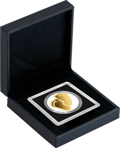 Baby Feet Coin - Gold Gift - In Gift Box