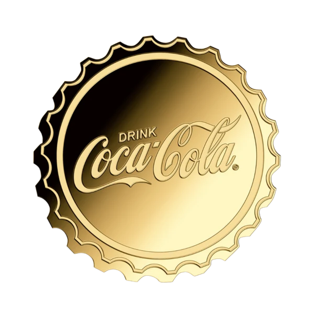 Coca-Cola Pop Art Bottle Cap Goldcard - Gold Gift