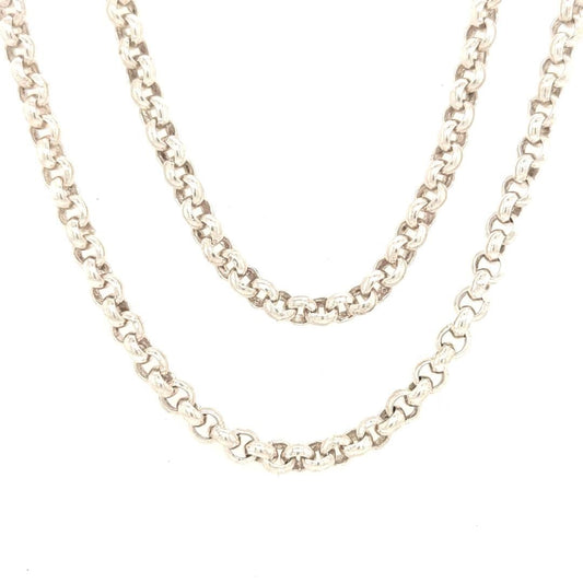 925 Silver Belcher Chain 21" 28.3g Preowned