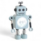 Steepletone Robot Time Kids Bedside Battery Alarm Clock