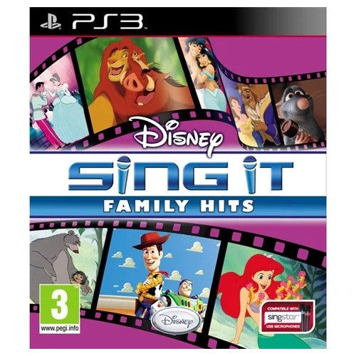 PS3 - Disney Sing It Family Hits (3) Preowned