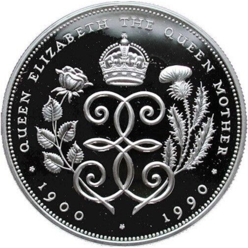 Queen Elizabeth II "5 Pounds" The Queen Mother 90th Birthday Coin Preowned