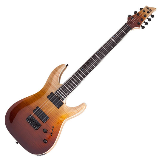 Schecter C-7 SLS Elite Antique Fade Burst 7 String Electric Guitar (Missing Back Plate) Preowned Collection Only