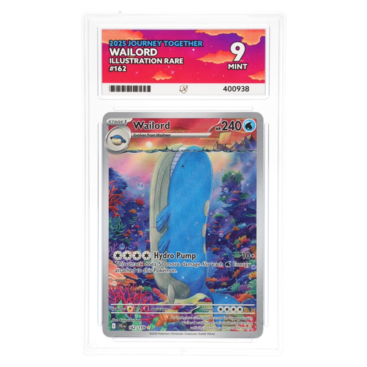 2025 Journey Together Wailord Illustration Rare 162/159 ACE 9 Mint Preowned