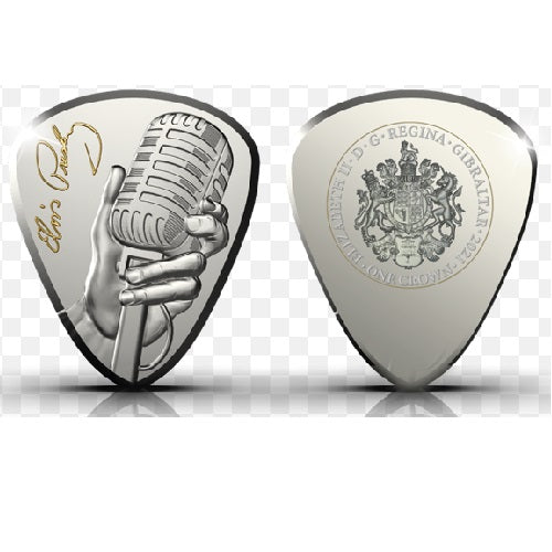 Elvis 999 Fine Silver Plectrum Coin 31.105g Preowned