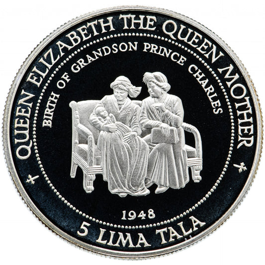 Tokelau "5 Lima Tala" Queen Elizabeth The Queen Mother Birth Of Grandson Prince Charles 1995 Coin Preowned