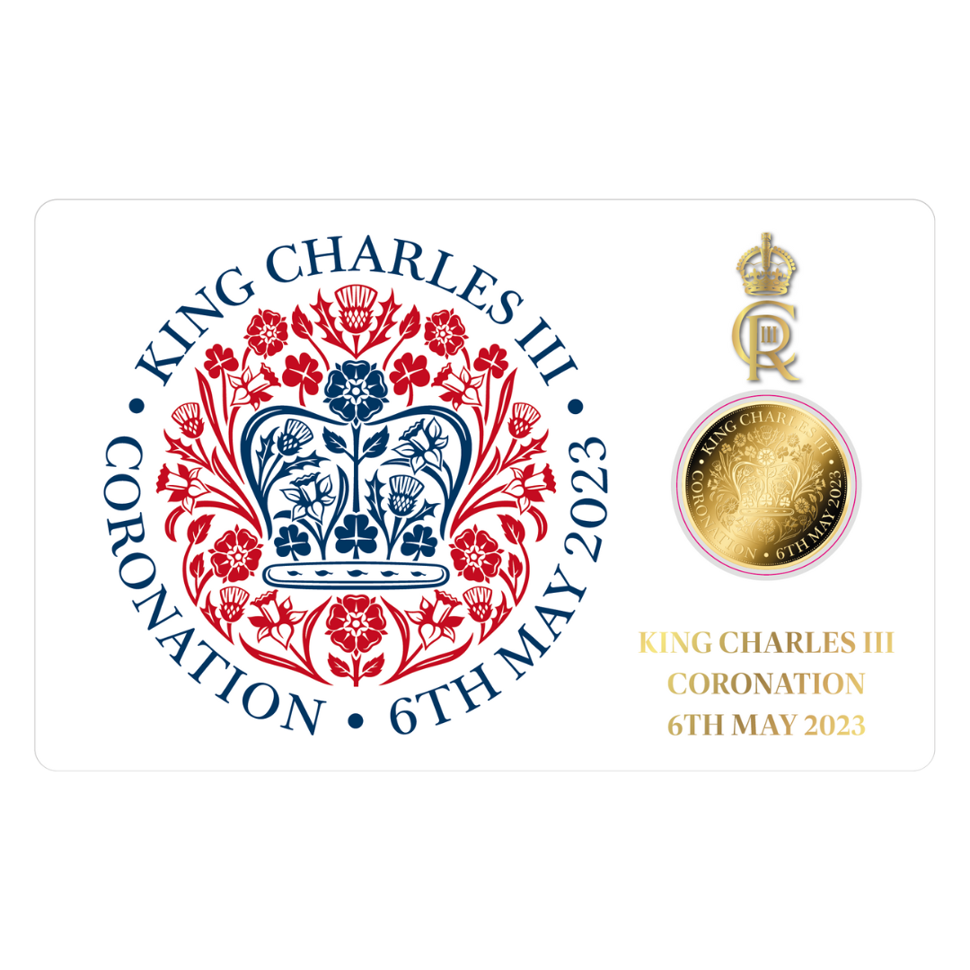 King Charles III Coronation Coin Card 999/1000 1/1000oz - Gold Gift