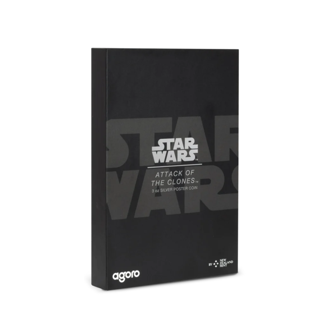 Star Wars 3oz Silver Poster Coin Attack of the Clones