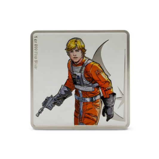 Star Wars Allies - Luke Skywalker & R2-D2 1oz Silver Medallion