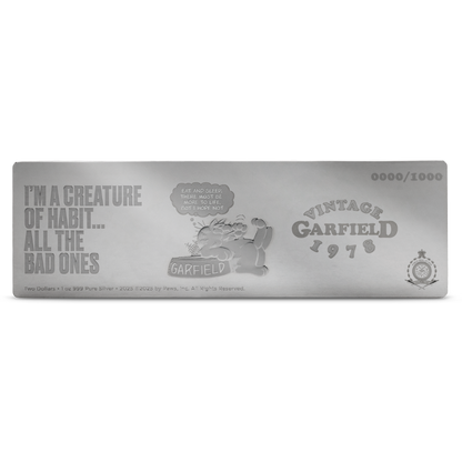 Nickelodeon - Garfield Comic Set - First Ever: 2 - 1oz Silver Coin