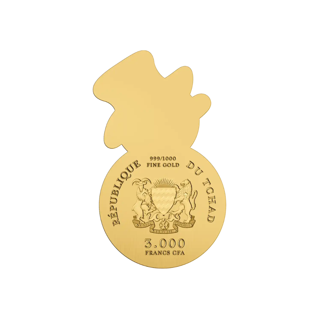 Snowman in Gift Box - Gold Gift