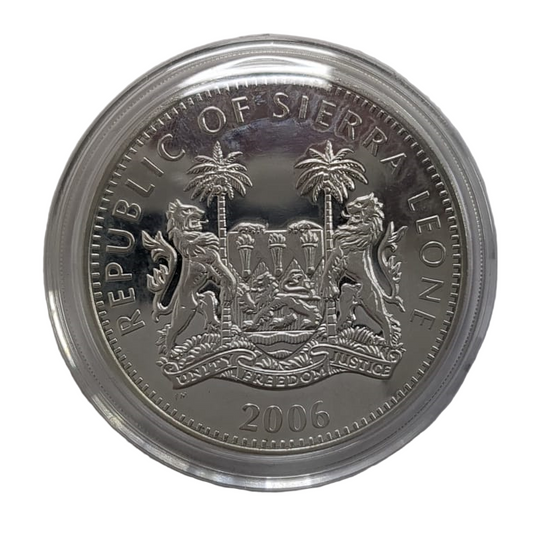 925 2006 Republic Of Sierra Leone $10 80th Birthday of H.M. Queen Elizabeth II 28.4g Preowned