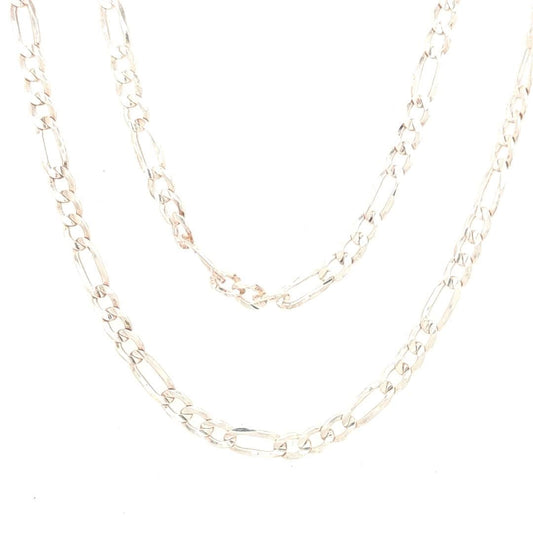 925 Silver Figaro Chain 28" 12g Preowned