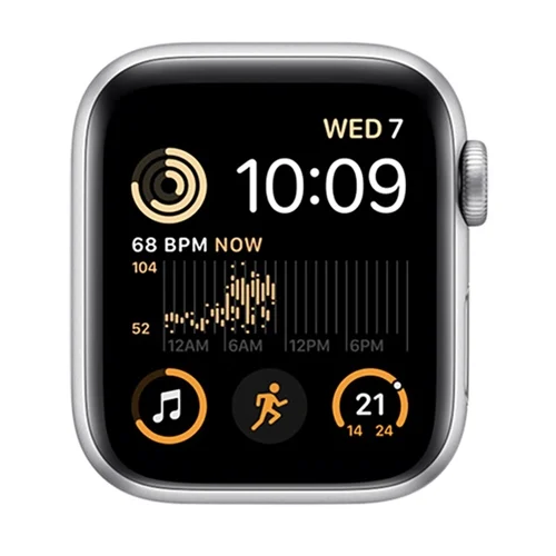 Apple Watch SE 2nd 40mm GPS Silver Aluminium Grade B Preowned w/ White Sports Strap