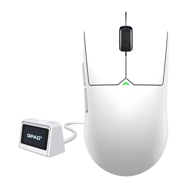 QPad Mark Model 3 Wireless Optical Gaming Mouse W/Vision Screen Grade A Preowned