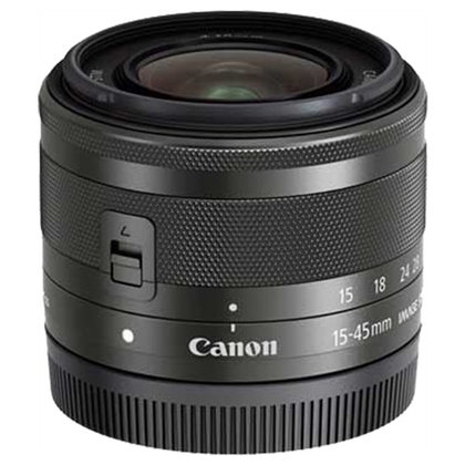 Canon EF-M 15-45mm f/3.5-6.3 IS STM Black/Graphite Lens Preowned