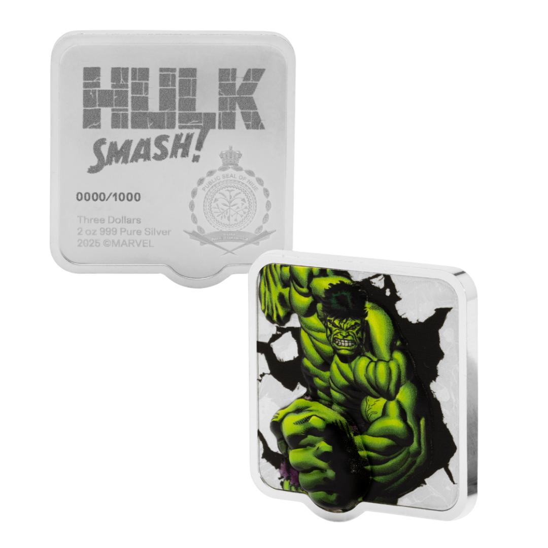 Marvel Smash Series - Hulk Smash 2oz Silver Coin
