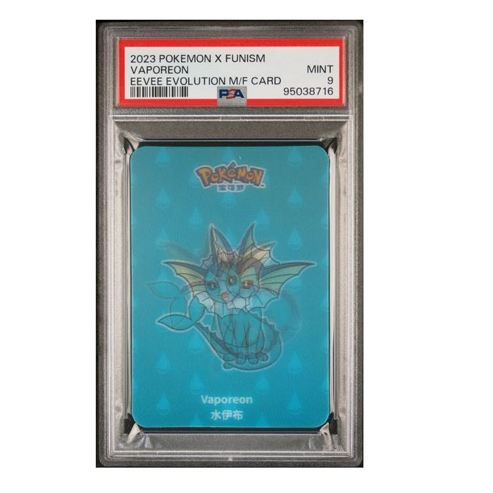 2023 Pokemon X Funism Vaporeon Evolution M/F PSA 9 Mint Preowned