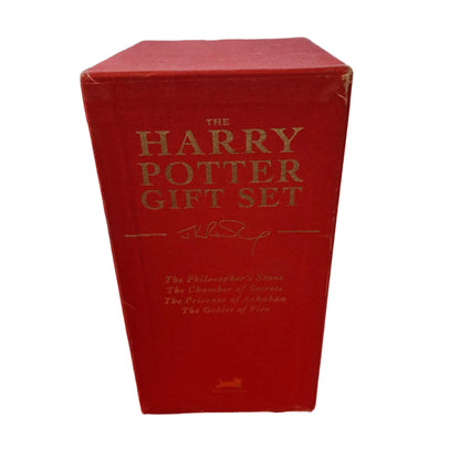 Bloomsbury - Harry Potter Deluxe Gold Signature Edition 4 Book Box Set Preowned