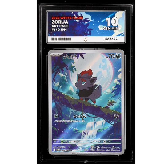 2025 Pokemon White Flare Zorua 140/086 Ace Gem Mint 10 Preowned