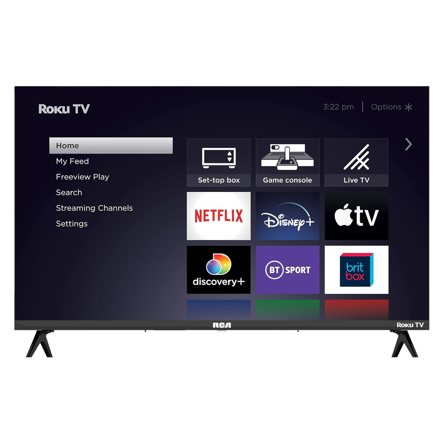 RCA RK32HN1 Roku 32" HD Ready Smart LED TV Grade B Preowned Collection Only