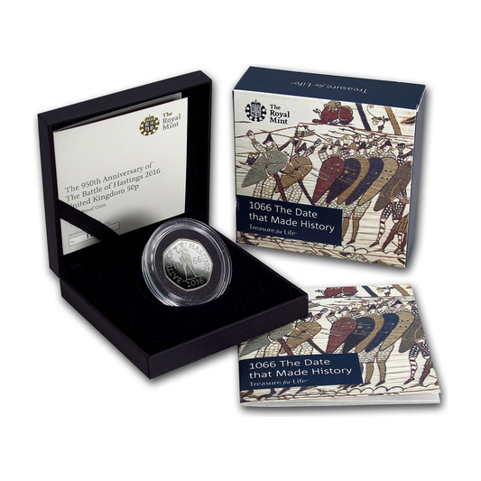 2016 Battle of Hastings UK 50p Brilliant Uncirculated Coin Preowned