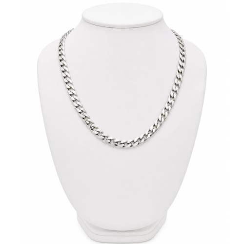 925 Silver Curb Chain 21" Approx 64.1g Preowned