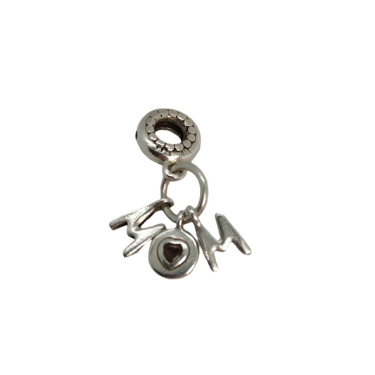925 Silver Pandora Mum Charm 3.4g Preowned