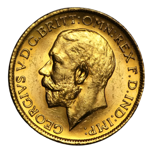 Gold Sovereign - George V - Large Head -  1911-1928 7.99 g Preowned