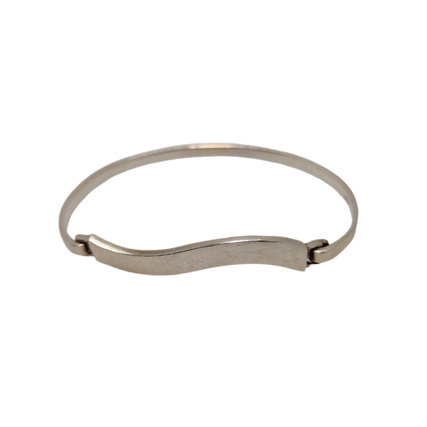 925 Silver Bangle Wave 12g Preowned