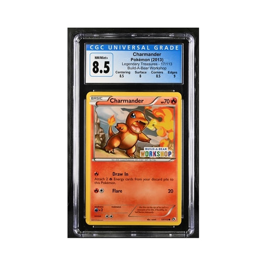 2013 Pokemon Build A Bear Work Shop Charmander 17/113 CGC Near Mint + 8.5 Preowned