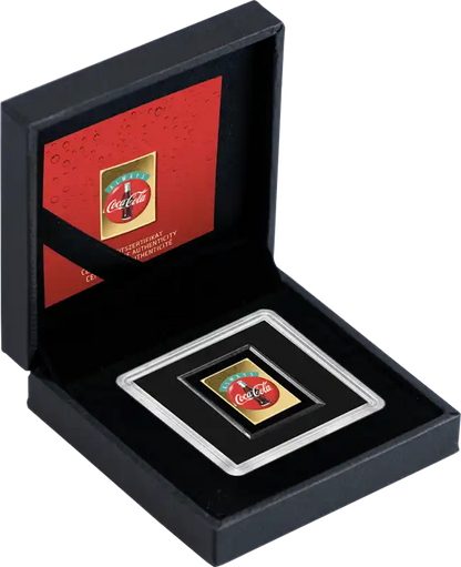 Vintage Coca-Cola "Drink Coke in Bottles" in Gift Box - Gold Gift